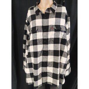 Levi's Men's Black/White Flannel Shirt/Button Up Sz3XL SKU3378